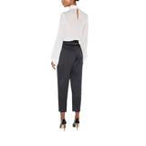 Body donna in georgette con collo gioiello