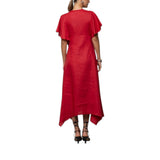 Abito donna 100% lino con maniche di volume