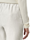 Pantaloni donna in lino con vita paperbag