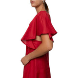 Abito donna 100% lino con maniche di volume