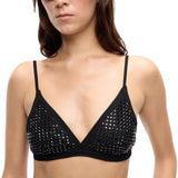 Reggiseno donna effetto rete con strass