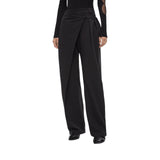 Pantaloni donna wide leg a portafoglio