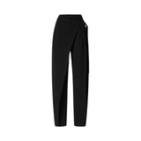 Pantaloni donna wide leg a portafoglio