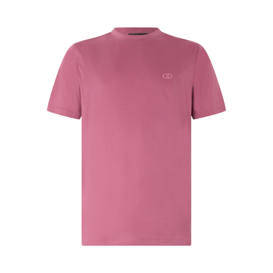 T-shirt lampone con logo