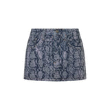 Minigonna donna in denim con strass