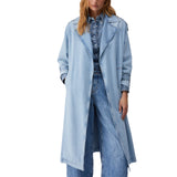 Trench donna lungo in denim