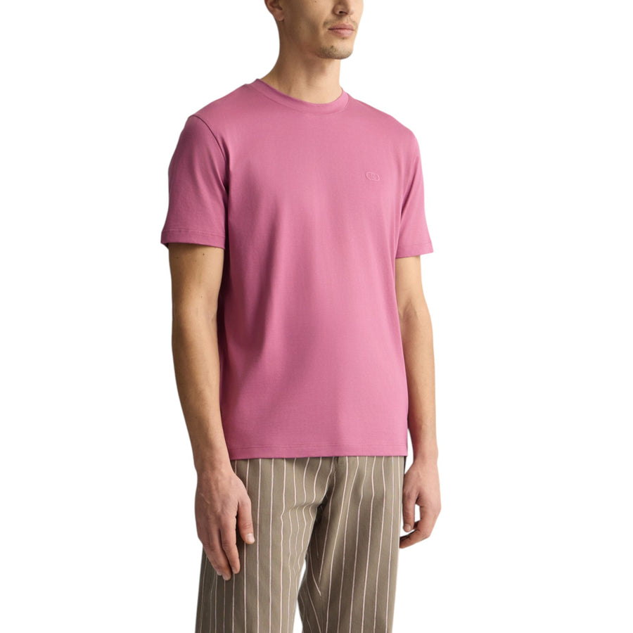 T-shirt lampone con logo