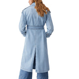 Trench donna lungo in denim