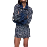 Minigonna donna in denim con strass