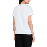 T-shirt donna con ricami gioiello