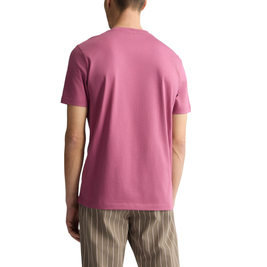 T-shirt lampone con logo
