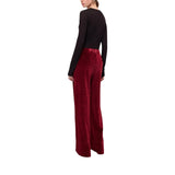 Pantaloni donna palazzo in velluto