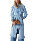 Trench donna lungo in denim
