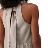Top donna in popeline con fiocco