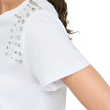 T-shirt donna con ricami gioiello