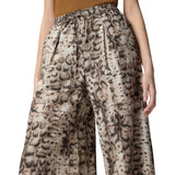Pantaloni donna ampi con stampa snake