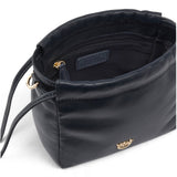 Borsa donna secchiello a spalla in nappa con doppia tracolla