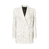 Blazer donna con cristalli e perle