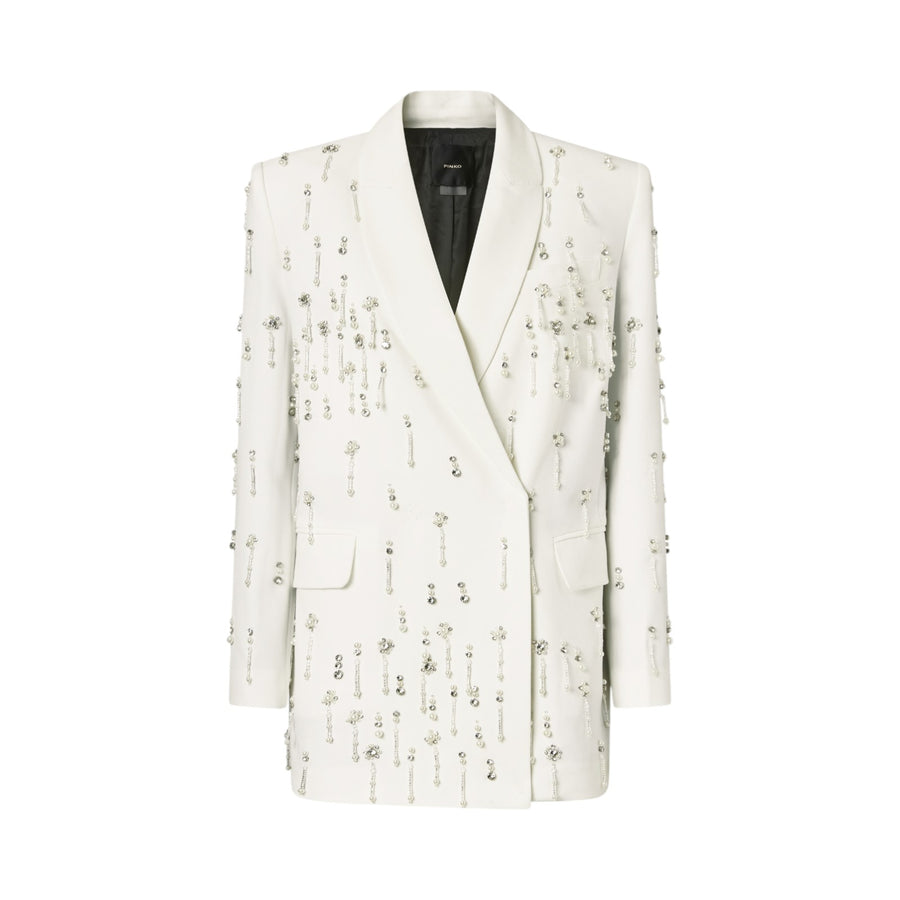 Blazer donna con cristalli e perle