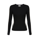 Maglia donna in viscosa con bande lucide