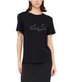 T-shirt donna con logo e stampa