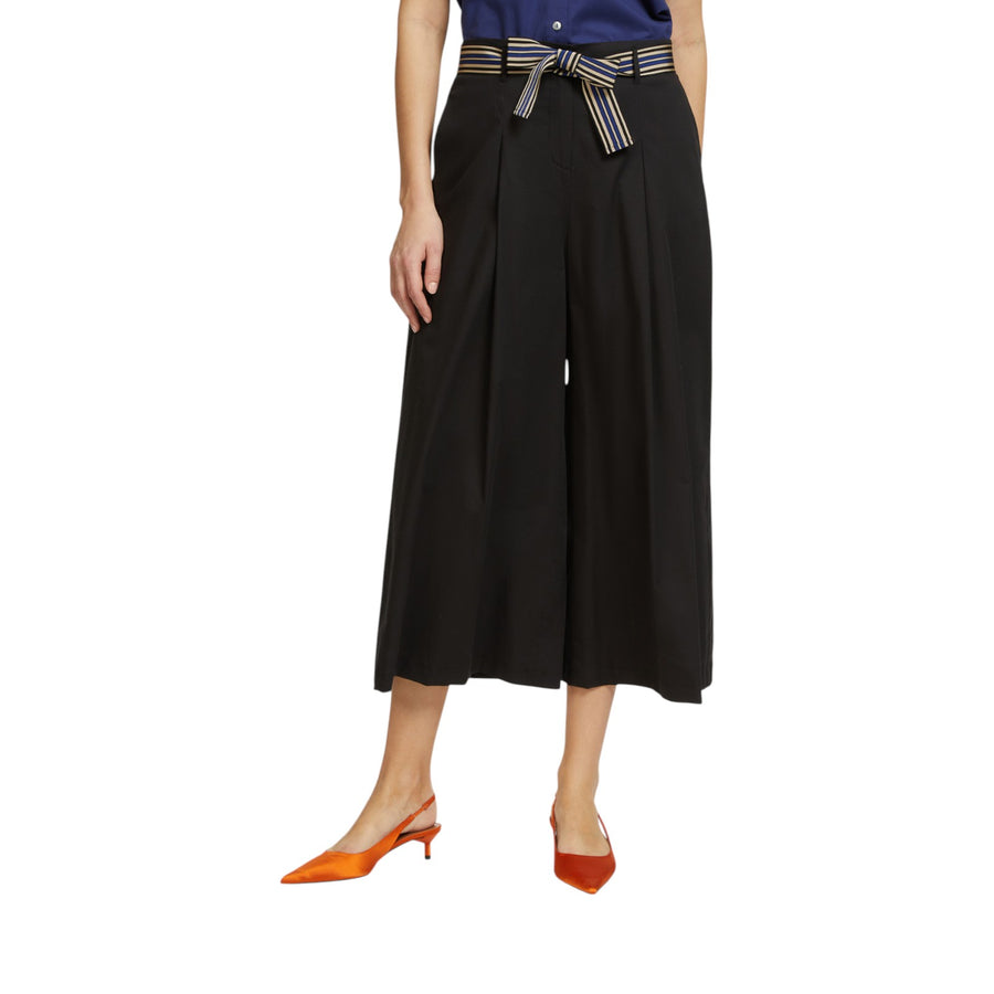 Pantaloni donna ampi con cintura a righe