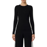 Maglia donna in viscosa con bande lucide