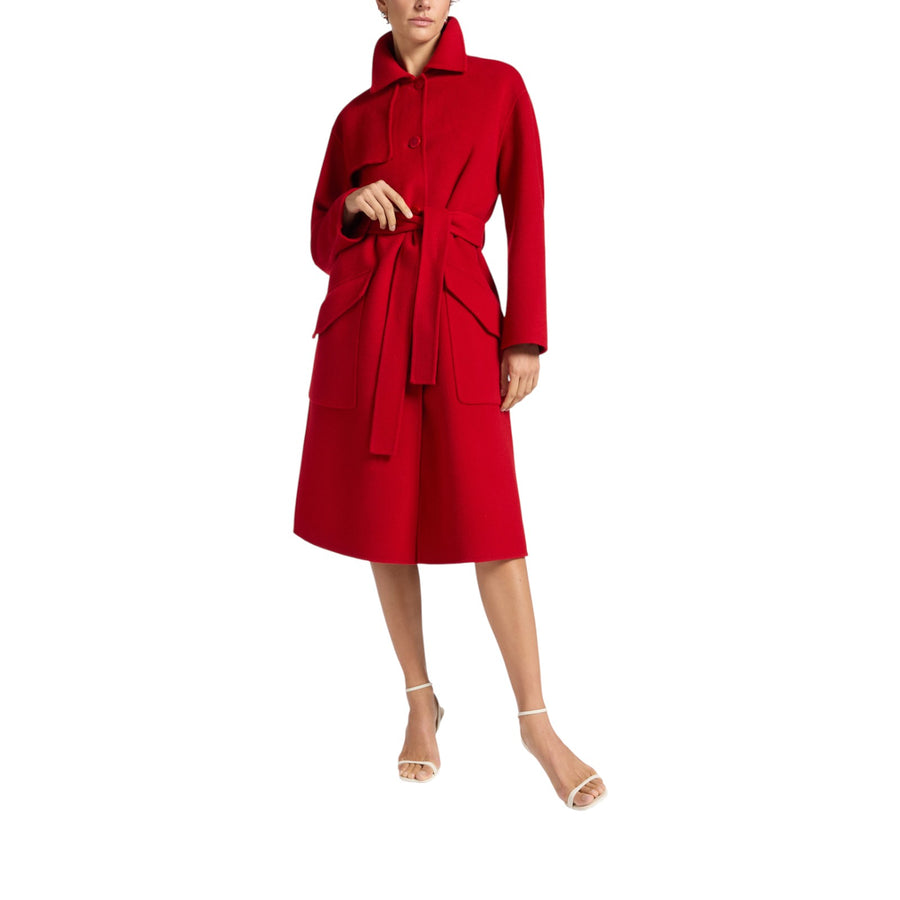 Trench donna in 100% lana