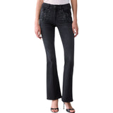 Jeans donna bootcut con strass