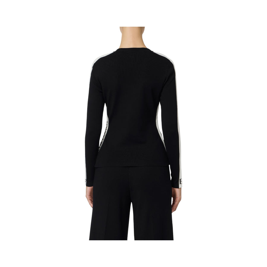 Maglia donna in viscosa con bande lucide