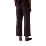 Pantaloni donna in mussola ricamati
