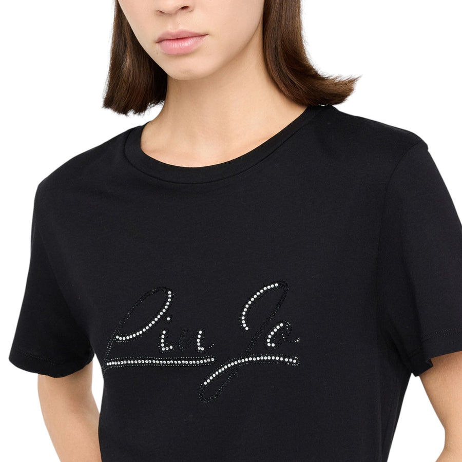 T-shirt donna con logo e stampa