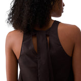 Top donna in popeline con fiocco