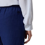 Pantaloni donna in lino con vita paperbag