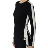 Maglia donna in viscosa con bande lucide