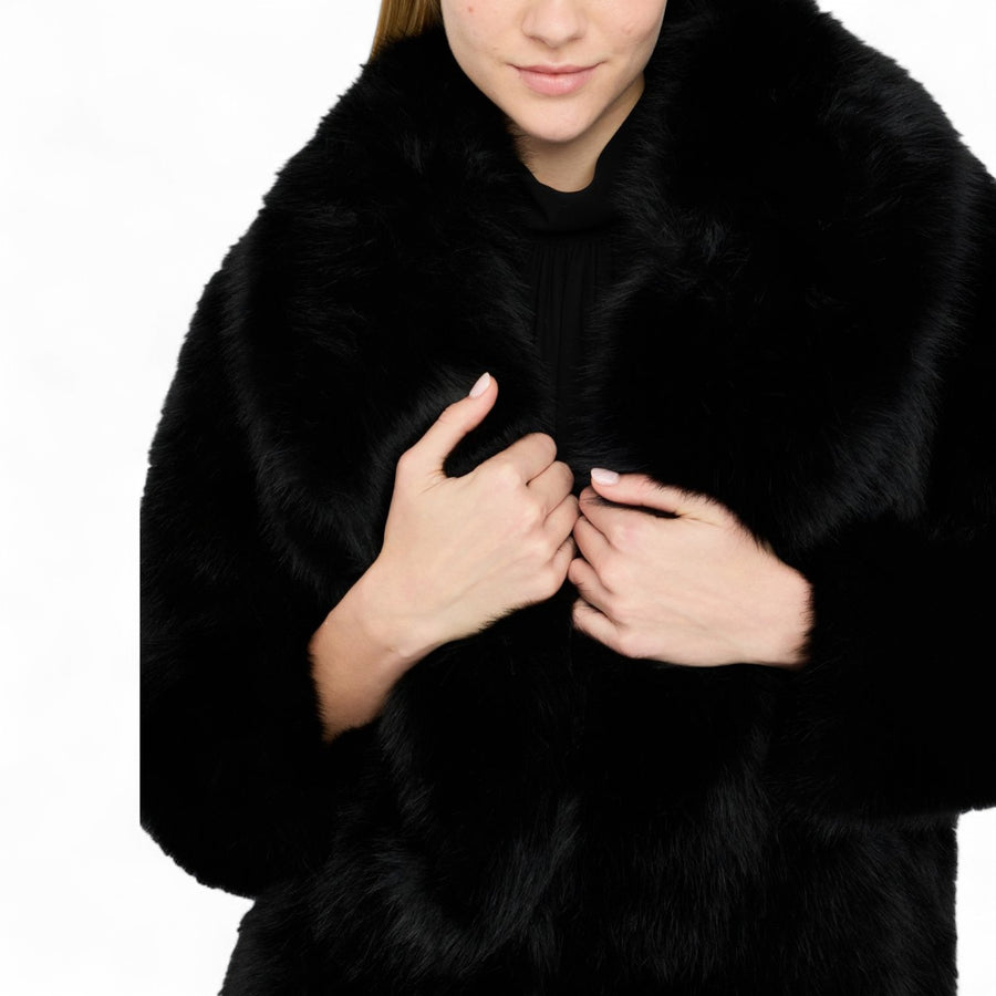 Cappotto donna in pelliccia sintetica