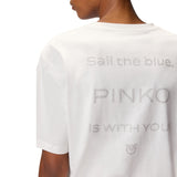 T-shirt donna logo strass