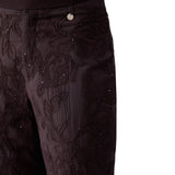 Pantaloni donna in mussola ricamati