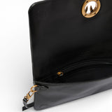 Pochette a tracolla media Love Bag Click Soft Horizontal in pelle