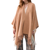 Poncho donna con logo embossed