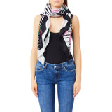 Foulard donna animalier floreale