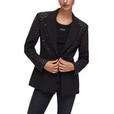 Blazer donna slim fit con ricami gioiello