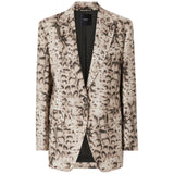 Giacca donna in lino con stampa snake