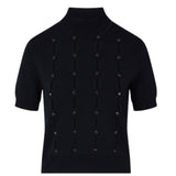 Lupetto donna con cut-out e perline