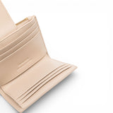 Portafoglio piccolo in pelle liscia con logo