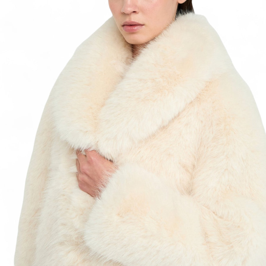 Cappotto donna in pelliccia sintetica