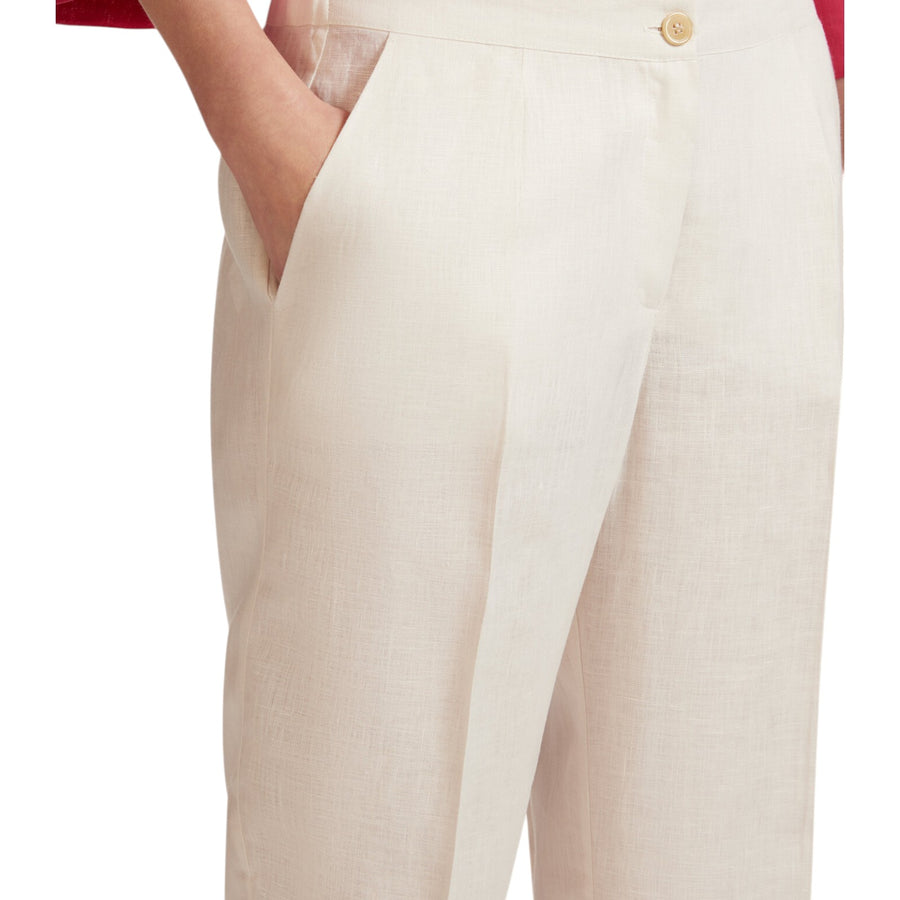 Pantaloni donna relaxed fit in lino