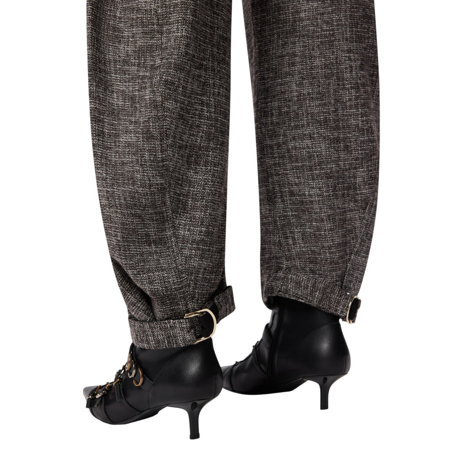 Pantaloni donna balloon in flanella