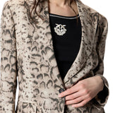 Giacca donna in lino con stampa snake