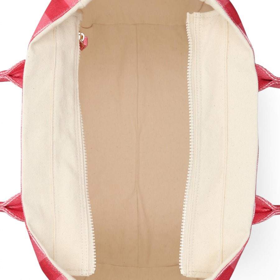 Shopping bag donna a righe con logo